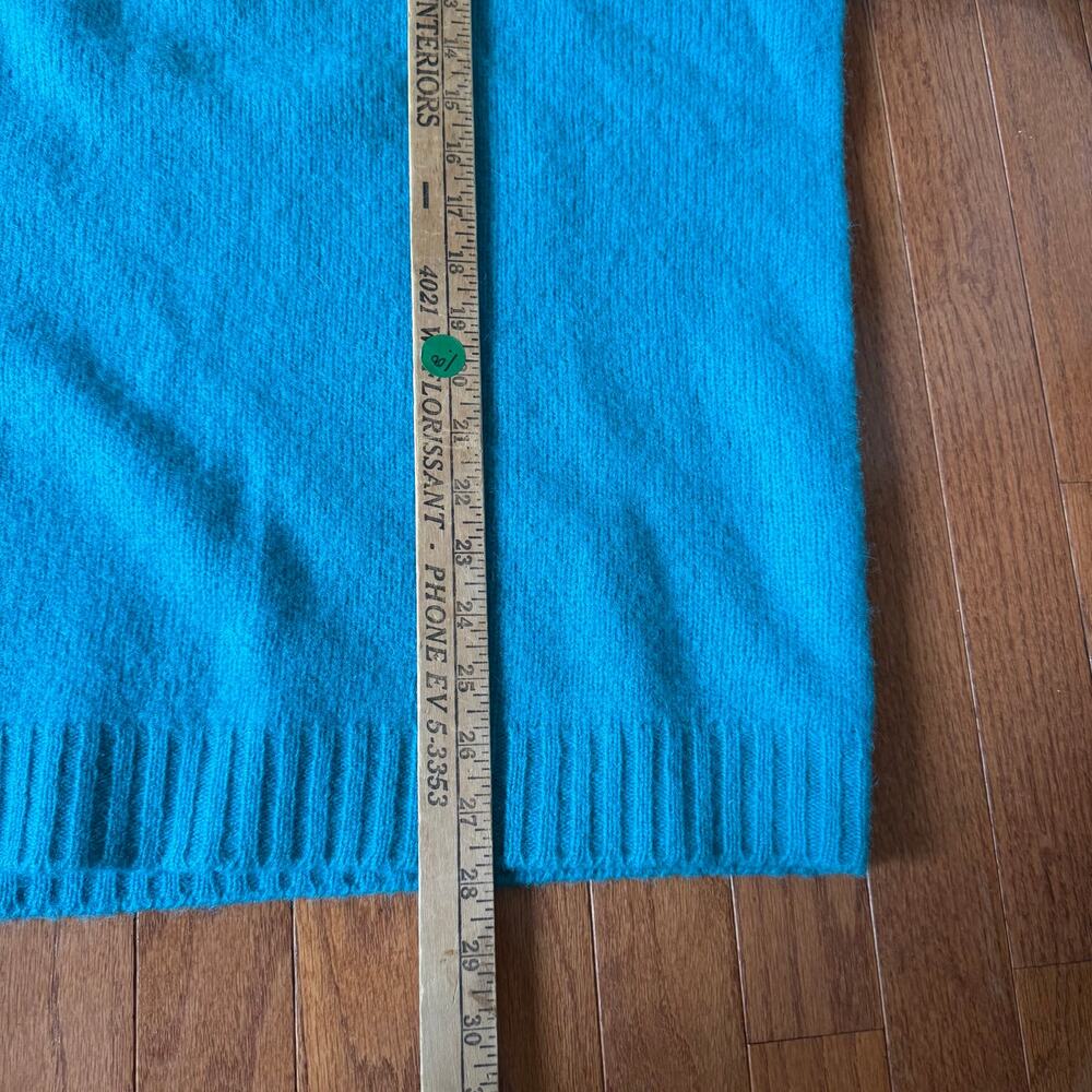 J. Crew | Men’s XLT 100% Wool Turquoise Crewneck Sweater Casual Lounge Preppy - Picture 10 of 11